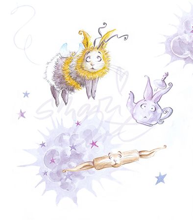 vorschau, Hexenbuch, Der Tag an dem die Hexe hickste, Verwandlungen Hase, watercolor, Aquarell, Illustration
