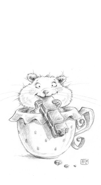 Handy Hintergrund, Wallpaper, Hamster, Schokolade