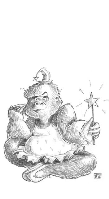 Handy Hintergrund, Wallpaper, Gorilla, Ballerina