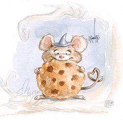 Maus, Aquarell, Halloween